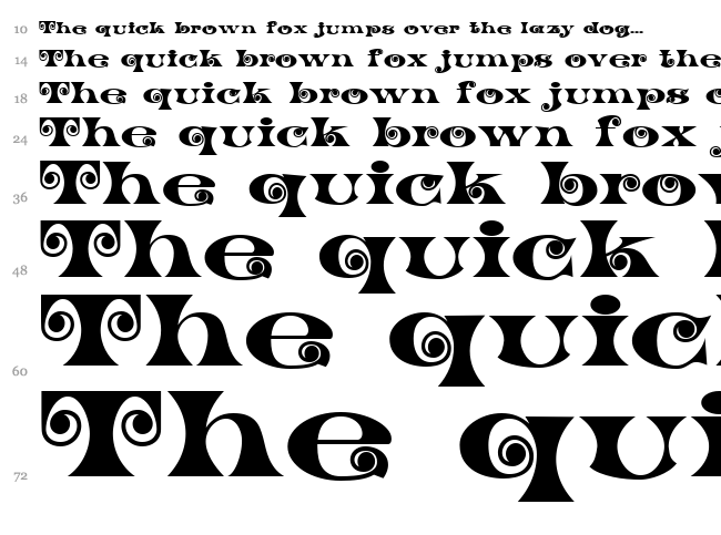 K22 Spiral Swash font waterfall